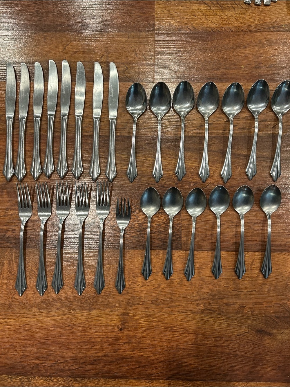 REED & BARTON Select Stainless Steel Flatware 27 Pieces